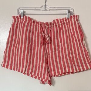 Universal Thread Red and White Striped High Waist Shorts